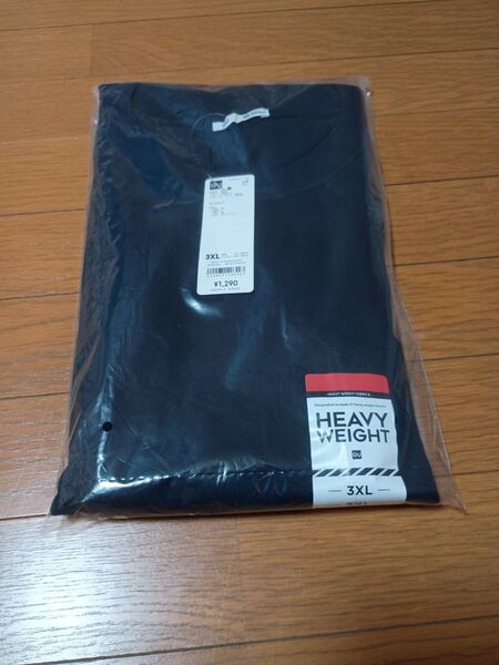 新品タグ付き GU ヘビーウェイト クルーネックT ネイビー 3XL