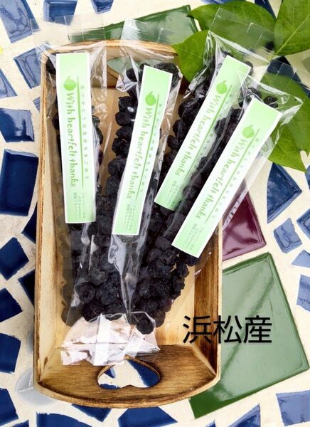 無添加乾燥ブルーベリー25g(1袋)×4 メッセージ入りタイプB ありがとうの気持ちをこめて