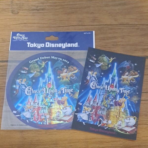 2点セット Once Upon a Time 東京ディズニーランド グランドデビュー記念 ステッカー ポストカード