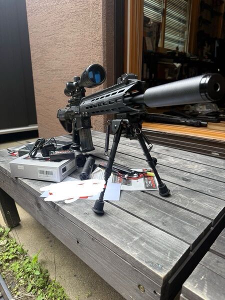 東京マルイ次世代Hk417ロングレンジカスタムハンドガードワンオフ品のSpecialセット!ラスト2丁分の1、60m弾幕はれます!