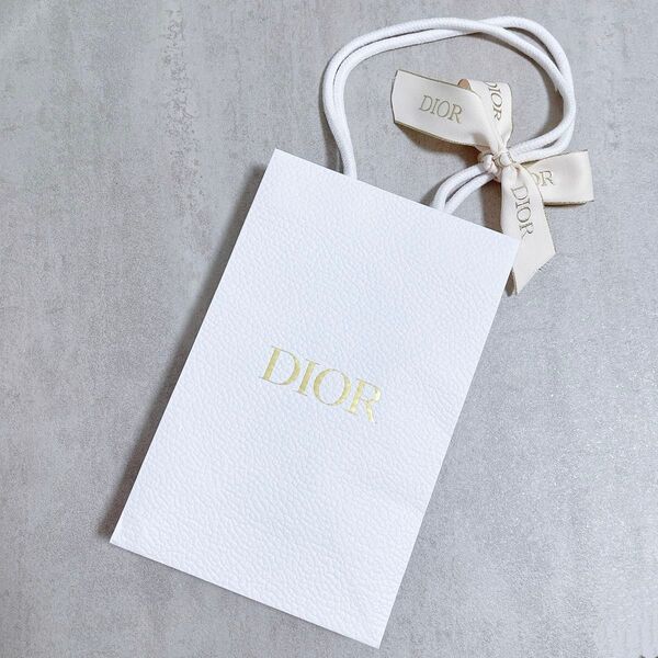 Diorショッパー ギフト袋 リボン付き 紙袋 ショップ袋 リボン付