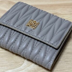 アルトローズ 三つ折り 3つ折り ミニ財布 小さめ コンパクト グレージュ