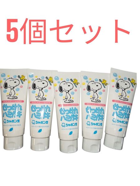 ★新品未使用 歯磨き粉 スヌーピー せっけんハミガキ 140g 5個セット ★24時間以内発送 ★匿名配送