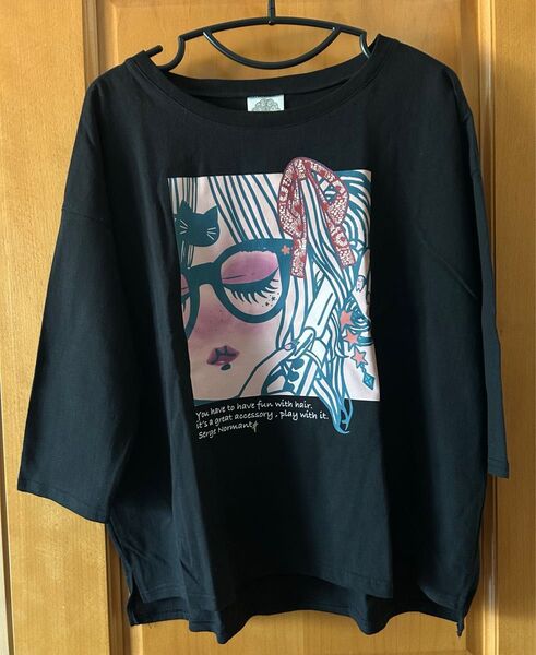 ScoLar スカラー Tシャツ 七分袖 ブラック
