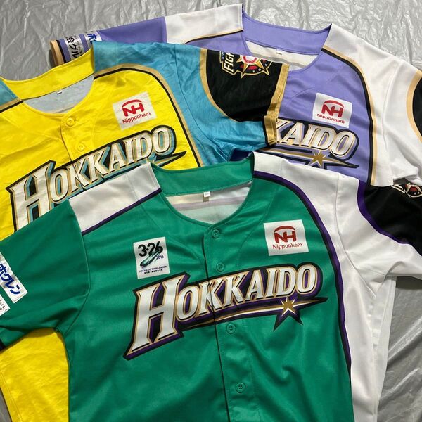 北海道日本ハムファイターズ レプリカユニフォーム 3種類 旧デザイン ベースボールシャツ メンズ フリーサイズ プロ野球グッズ