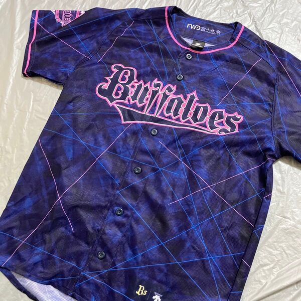 オリックスバッファローズ レプリカユニフォーム メンズ Lサイズ デサント製 ベースボールシャツ プロ野球 応援グッズ