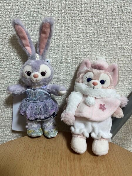 ダンシングスノーフレークス ディズニー ぬいぐるみバッジ ステラルー リーナベル TDS