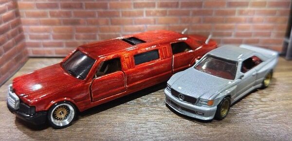 改造 ミニカー メルセデスベンツ 2台セット リムジン ホットウィール