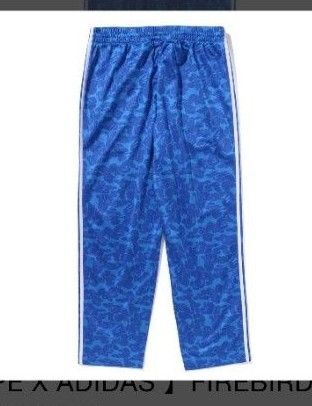 BAPE×adidas FIREBIRD TRUCK PANTS ブルー XLサイズ ベイジングエイプ アディダス