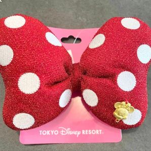 新品 ディズニー ミニー リボン ヘアゴム ドット 大 ディズニーランド