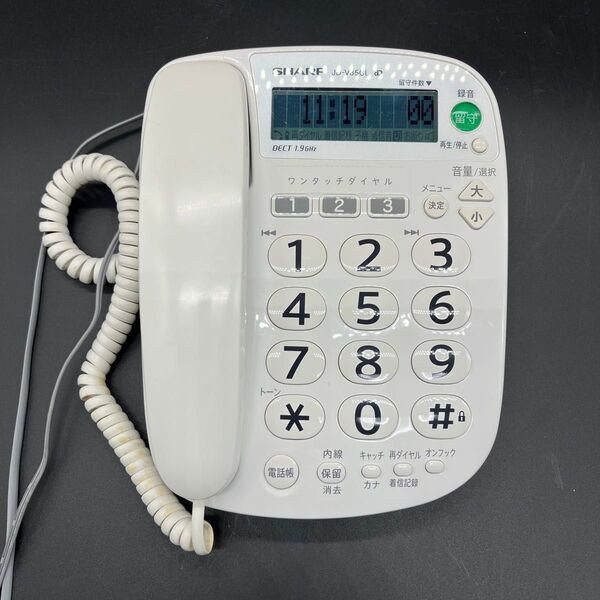 SHARP ホワイト 電話機 JD-V35CL
