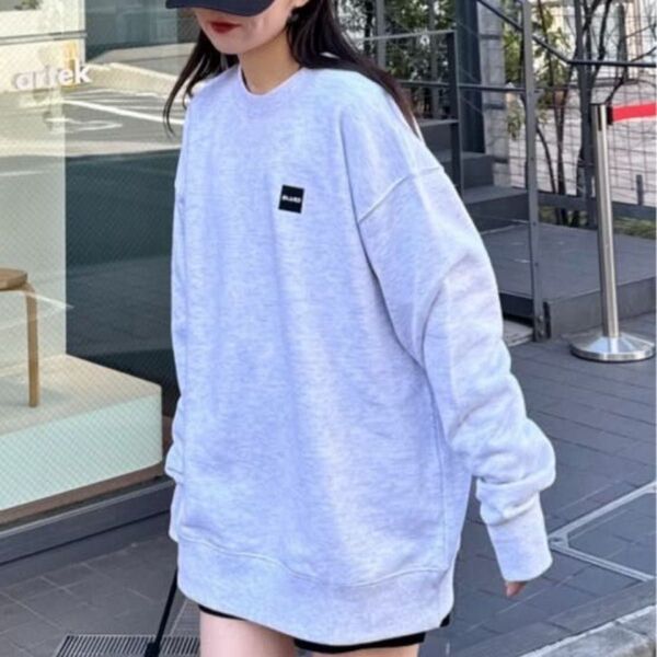 トレーナー スウェット 「ユニセックス」シグニチャービックシルエットワンポイントロゴスウェット メンズ レディース Lサイズ