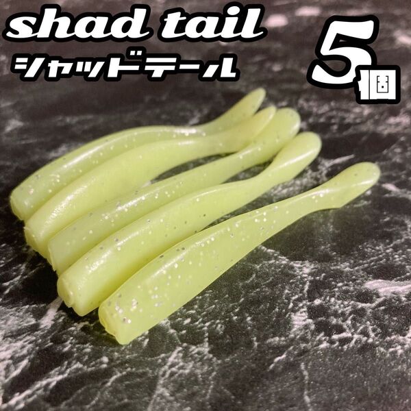 8色から★ケース付★7cm 2.8g 5個セット★シャッドテール ワーム ジグヘッド別売り 釣り ルアー シーバス 青物 ヒラメ
