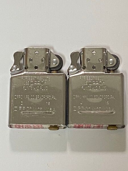 zippo レギュラーサイズ 純正インナーインサイドユニット シルバーインナー 2016年製 D J ZIPPO 16 2点