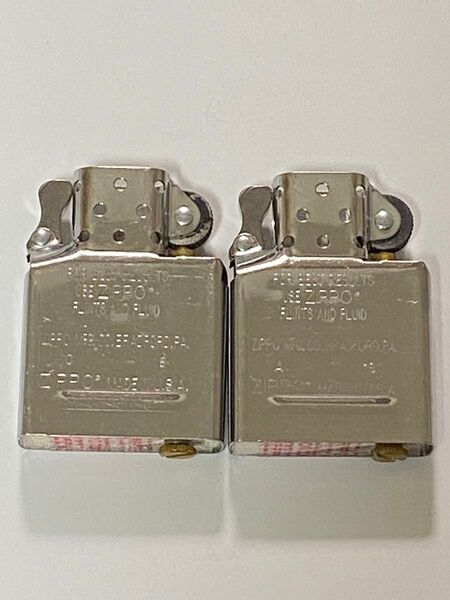 zippo レギュラーサイズ 純正インナーインサイドユニット シルバーインナー 2018年製 C A ZIPPO 18 2点