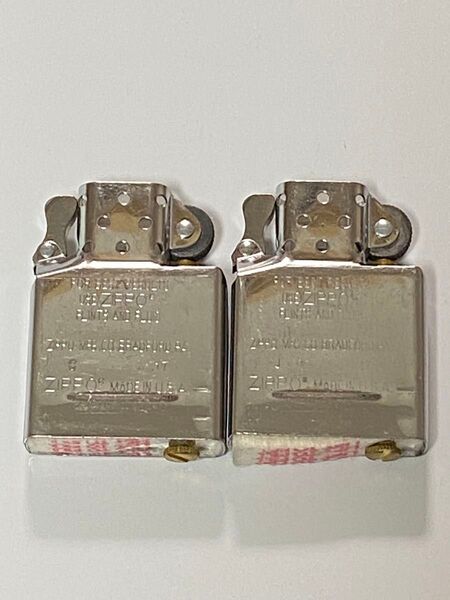 zippo レギュラーサイズ 純正インナーインサイドユニット シルバーインナー 2017年製 C J ZIPPO 17 2点