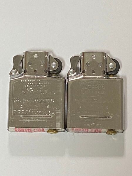 zippo レギュラーサイズ 純正インナーインサイドユニット 交換用シルバーインナー 2015年製 A ZIPPO 15 2点