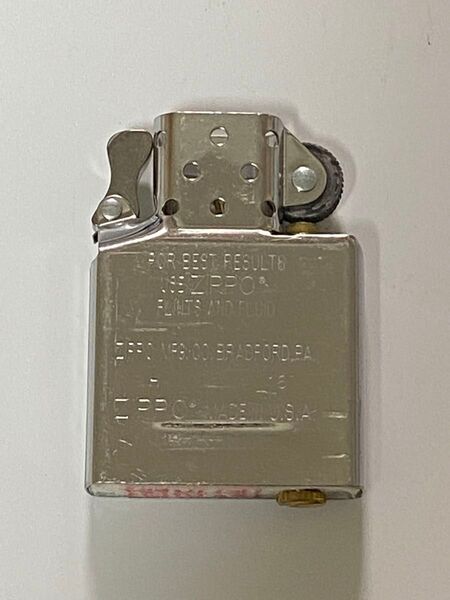 zippo レギュラーサイズ 純正インナー シルバーインナー 2016年製 H ZIPPO 16 インサイドユニット 交換用