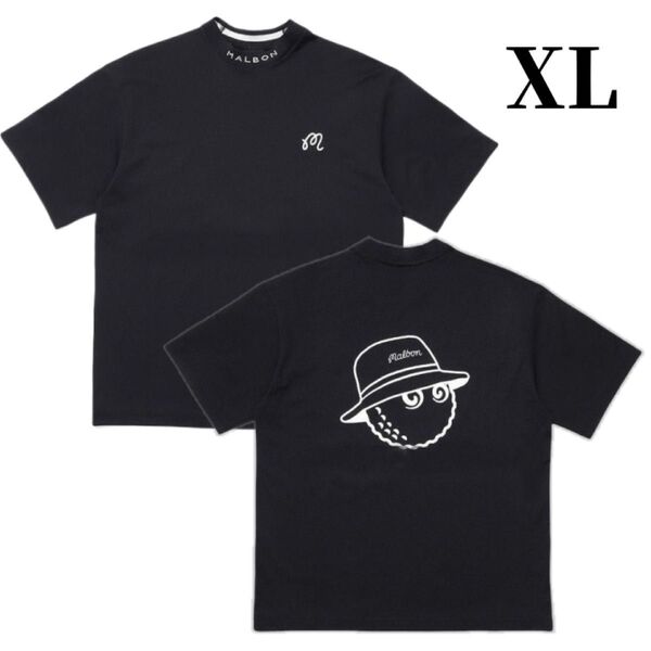 マルボンゴルフ モックネック Tシャツ 半袖 メンズウェア シャツ 半袖 半袖Tシャツ ホワイト トップス 黒色XL