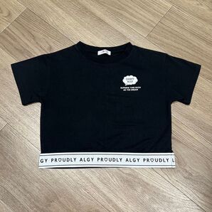 ALGY ロゴゴムTシャツ 接触冷感 半袖 XS 140