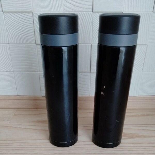 水筒 2個セット ブラック 500ml
