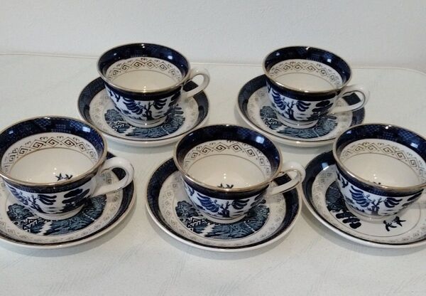 NIKKO ティーカップ&ソーサー 5客セット Willow Pattern