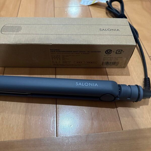【新品未使用】SALONIA サロニア ストレートアイロン ヘアアイロン 24mm SL-004SAGR グレー