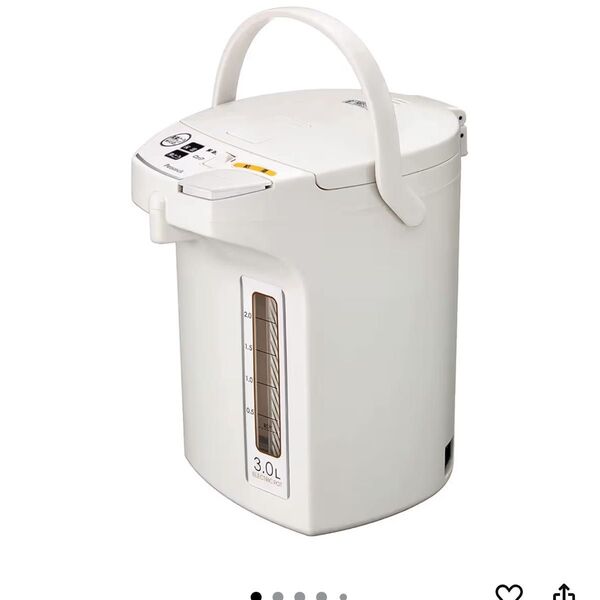 【新品未使用】ピーコック 電気ポット 3リットル 大きな給湯ボタン シンプル操作 空焚き防止 ポット カルキとばし沸騰 保温
