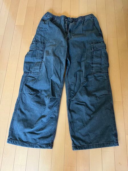 GU デニムスーパーワイドカーゴパンツ XL