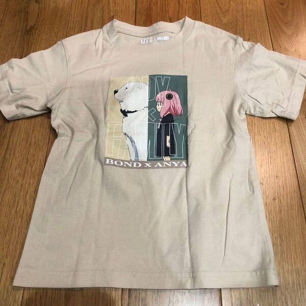 ユニクロ SPY×FAMILY UT アーニャ ボンド Tシャツ S ベージュ 120