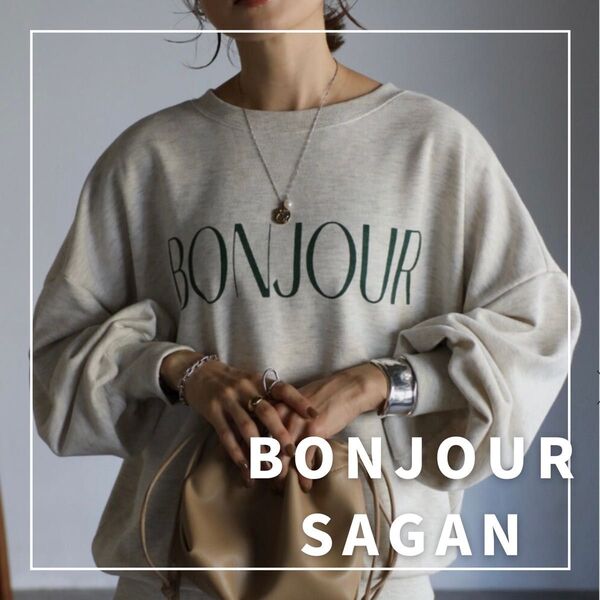 "新品・タグ付"BONJOURロゴスウェット/BONJOUR SAGAN