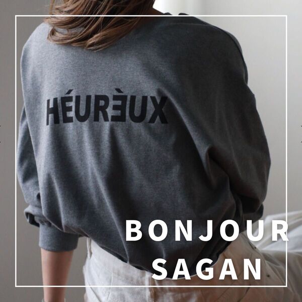 "新品・タグ付"前後2WAYロゴロンT/BONJOUR SAGAN