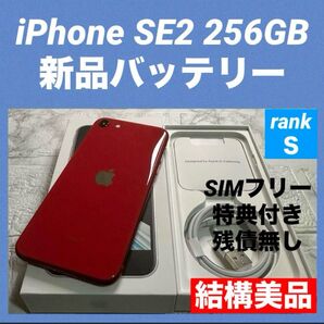 67 iPhone SE2 256GB 新品バッテリー SIMフリー 結構美品