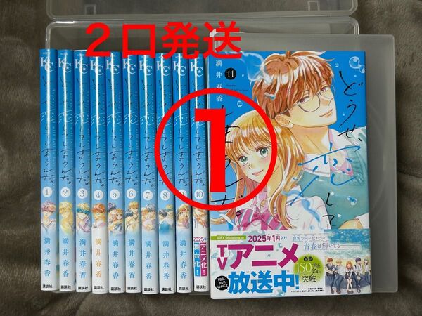 2口発送 ①どうせ恋してしまうんだ。既刊コミック全巻セット 1〜11巻 合計3800円 満井春香 漫画