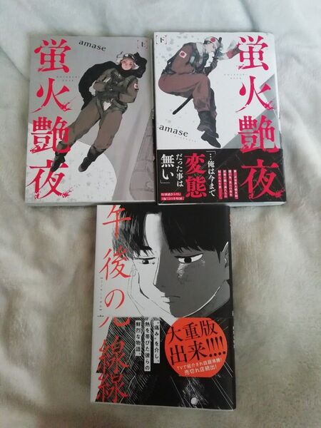 話題のBL 3冊★午後の光線 南寝、蛍火艶夜 上 下 amase (ここは今から倫理です の雨瀬シオリ)