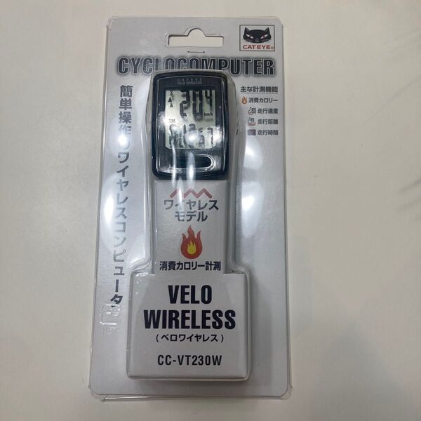 キャットアイ サイクルコンピューター VELO WIRELESS ブラック CC-VT230W スピードメーター 自転車