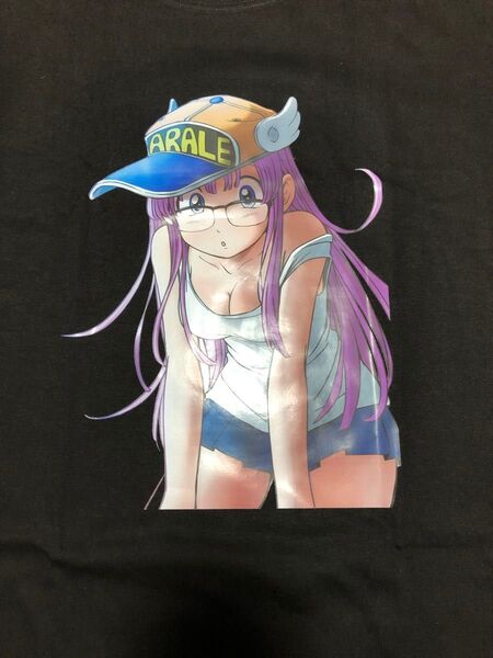 ARALE プリントTシャツ 黒 XLサイズ ドクタースランプアラレちゃん パロディt シャツ 大人になりました。メンズ ブラック