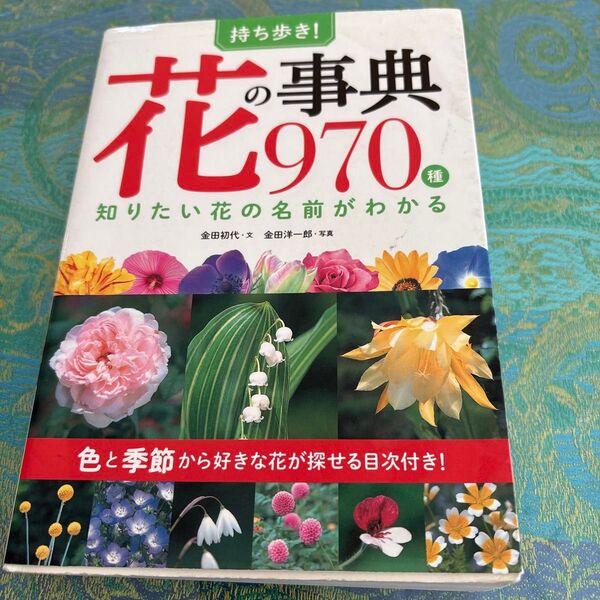 持ち歩き!花の事典970種 知りたい花の名前がわかる 金田初代/文 金田洋一郎/写真