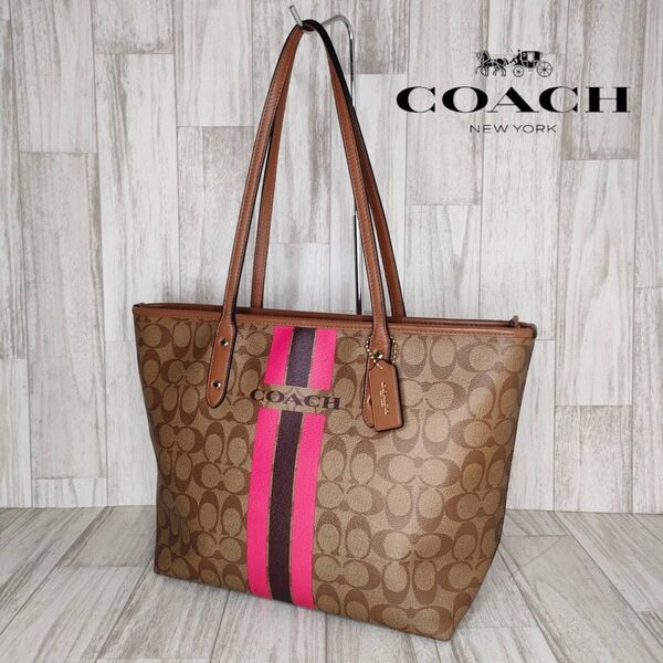 COACH コーチ シグネチャー トートバッグ ハンドバッグ 50
