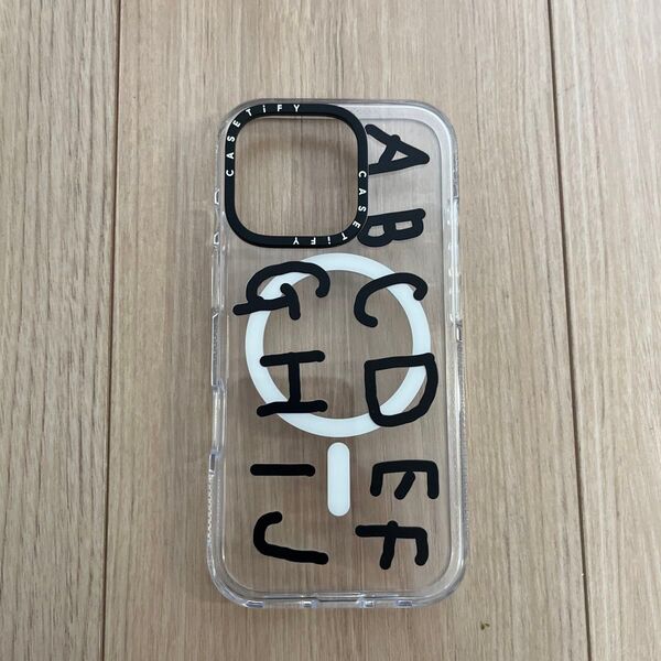 Casetify iPhoneケース iphone16pro クリア アルファベット MagSafe