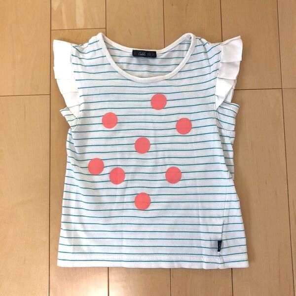 Caldia 半袖Tシャツ Tシャツ トップス カットソー 半袖 キッズ 子供服 女の子 ホワイト