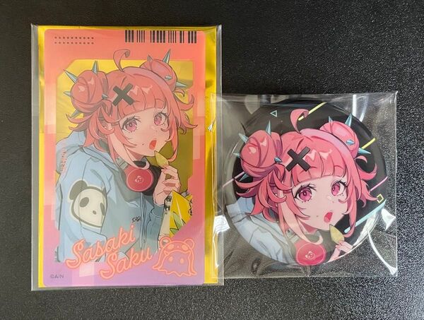 にじさんじ Odd Play-Off 笹木咲 クリアカード 缶バッジ にじフェス ゲマズ セット