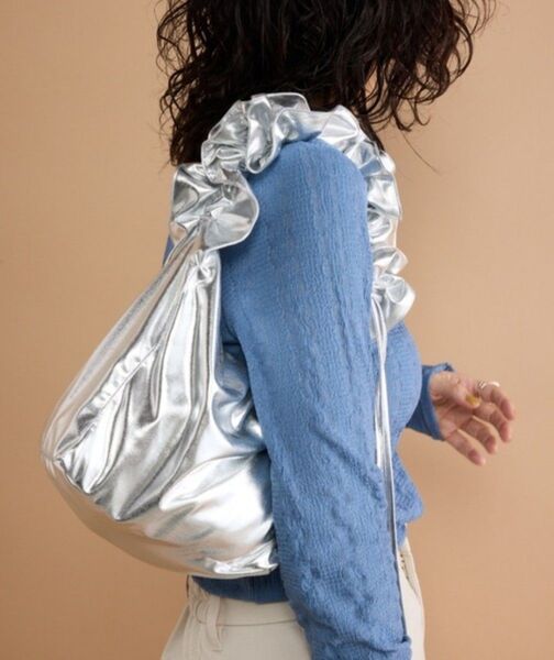 ★新品★y/m イム ショルダーバッグ ハンドバッグ シルバードローコードショルダーBAG