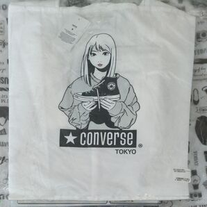 新品 Backside works . converse tokyo 「履かないの?」エコバッグ 国内正規品 コンバース
