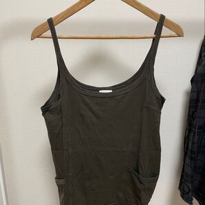 DRIES VAN NOTEN オリーブグリーン キャミソールドリスバンノッテン