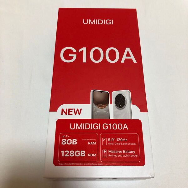 UMIDIGI G100A Android 14 スマホ SIMフリー スマートフォン 8GB RAM+128GB ホワイト