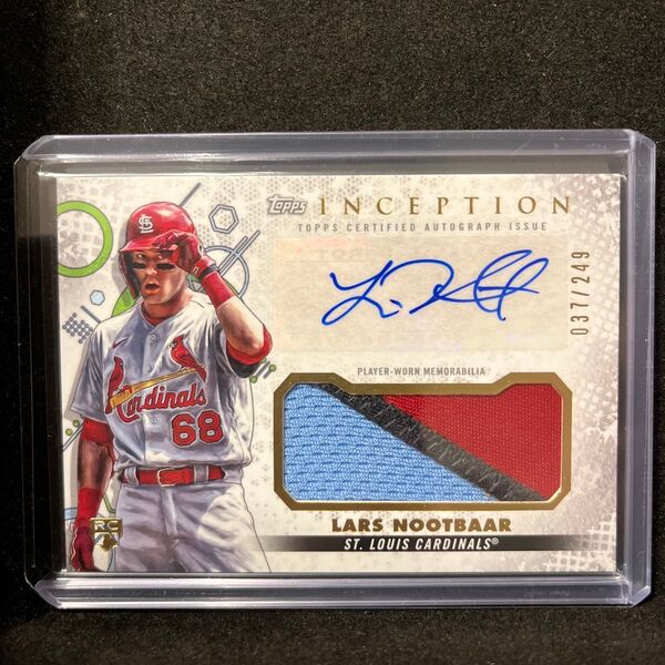 Topps inception ルーキーパッチサインカード lars nootbaar ヌートバー 試合着用メモラ