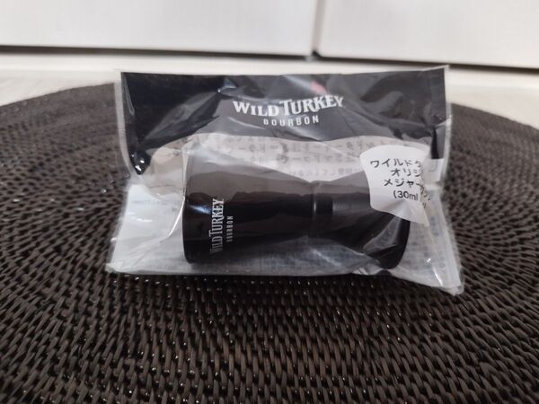 新品未使用 WILD TURKEY ワイルドターキー オリジナルメジャーカップ 30ml/15ml ステンレス製 黒色 七面鳥ロゴ