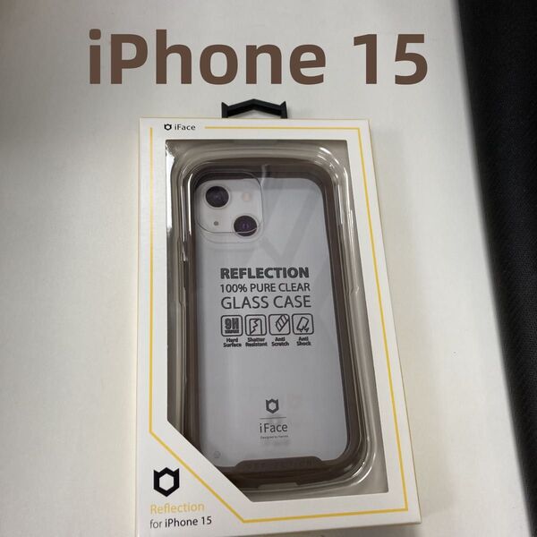 新品 iFace アイフェイス iphone15 ブラウン ケース スマホケース