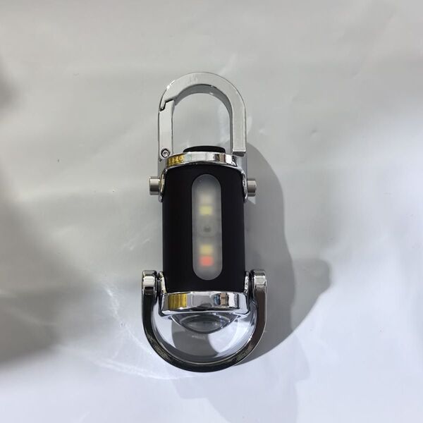 防水キーホルダー型ライト 多機能USB充電式 ミニライト アウトドア 1200ルーメン 軽量キャンプ用ポケット ブラックシルバー